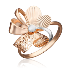 Кольцо «Ромашка» из красного золота 01-4999-00-000-1110-48