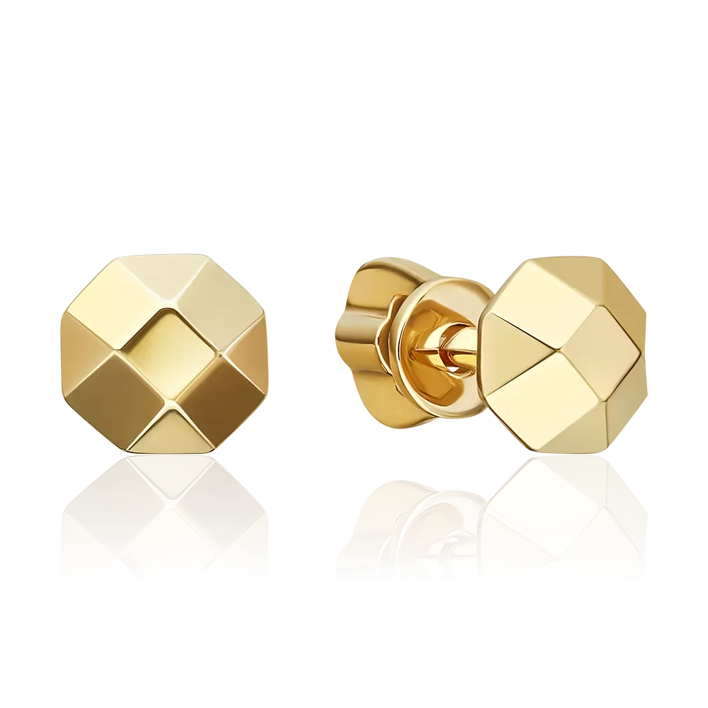 Серьги-пусеты из лимонного золота 02-3892-00-000-1130-04