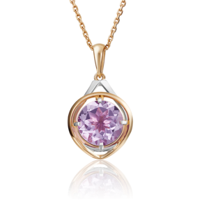 Подвеска из красного золота с аметистом 03-2906-00-203-1110-46