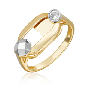 Кольцо из комбинированного золота с натуральным топазом white 01-5625-00-201-1121