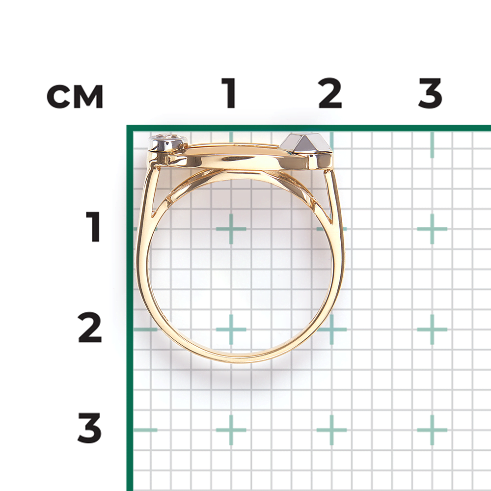 Кольцо из комбинированного золота с натуральным топазом white 01-5625-00-201-1121