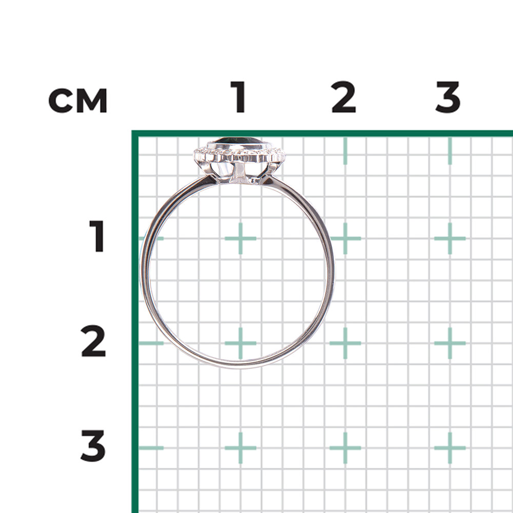 Кольцо из белого золота с сапфиром и бриллиантами 01-1280-00-105-1120-30