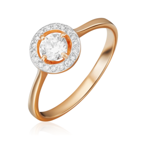 Кольцо из красного золота с бриллиантами 01-1281-00-101-1110-30