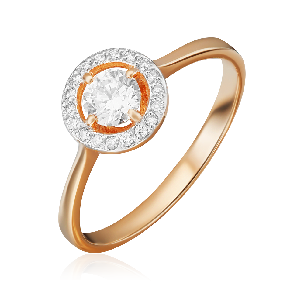 Кольцо из красного золота с бриллиантами 01-1281-00-101-1110-30