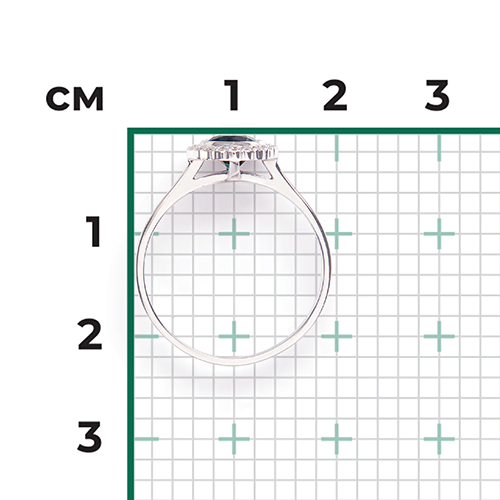 Кольцо из белого золота с сапфиром и бриллиантами 01-1284-00-105-1120-30
