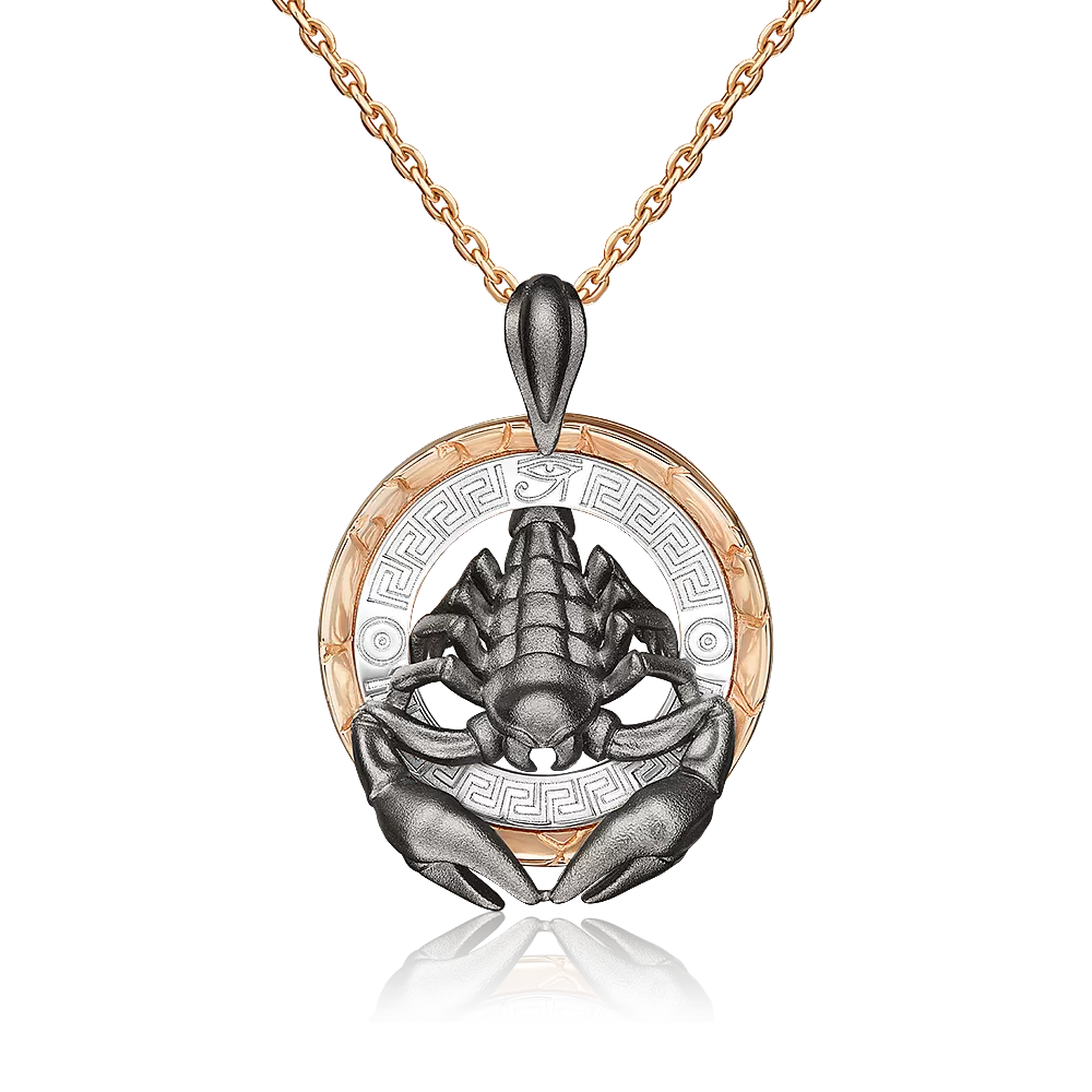 Подвеска «Скорпион» из комбинированного золота 03-3494-01-000-1111