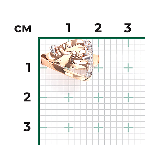 Кольцо «Интрига» из красного золота с натуральными топазами white 01-5659-00-201-1110