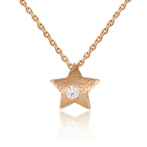 Подвеска-бегунок «Звезда» из красного золота с фианитом 03-3149-00-401-1110