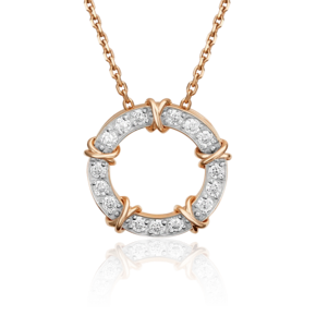 Подвеска из красного золота с фианитами 03-3107-00-401-1110