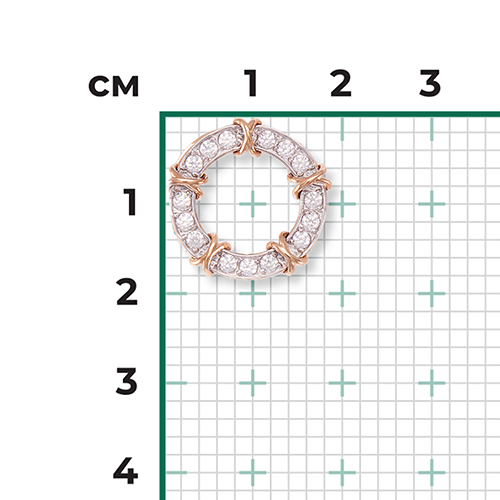 Подвеска из красного золота с фианитами 03-3107-00-401-1110