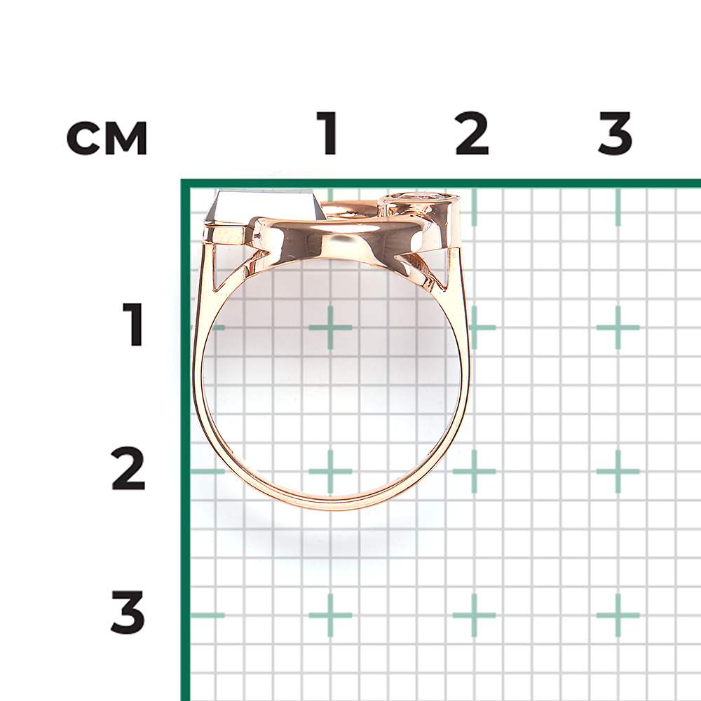 Кольцо из комбинированного золота с натуральным топазом white 01-5620-00-201-1111
