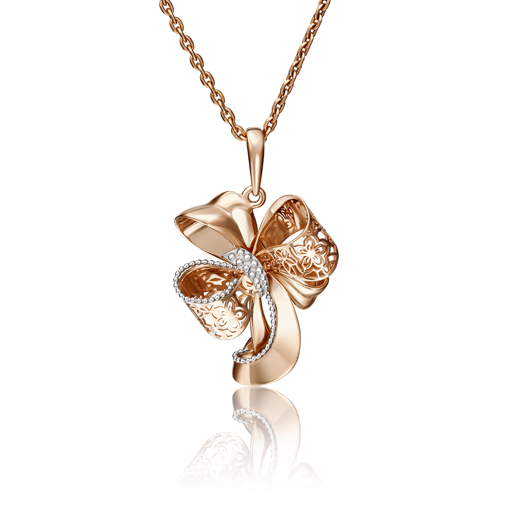 Подвеска «Бант» из красного золота 03-2910-00-000-1110-48