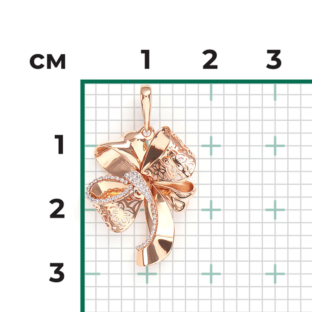 Подвеска «Бант» из красного золота 03-2910-00-000-1110-48