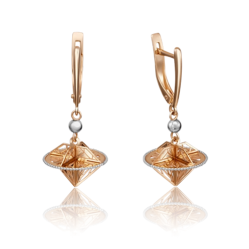 Серьги с английским замком из красного золота 02-4150-01-000-1110-59