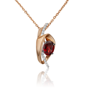 Подвеска из красного золота с гранатом и натуральными топазами white 03-3061-00-264-1110-57