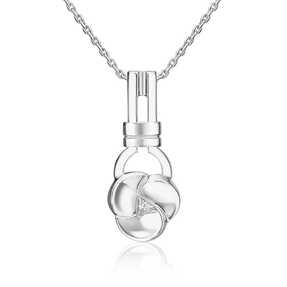 Подвеска из белого золота с бриллиантами 03-3366-00-101-1120