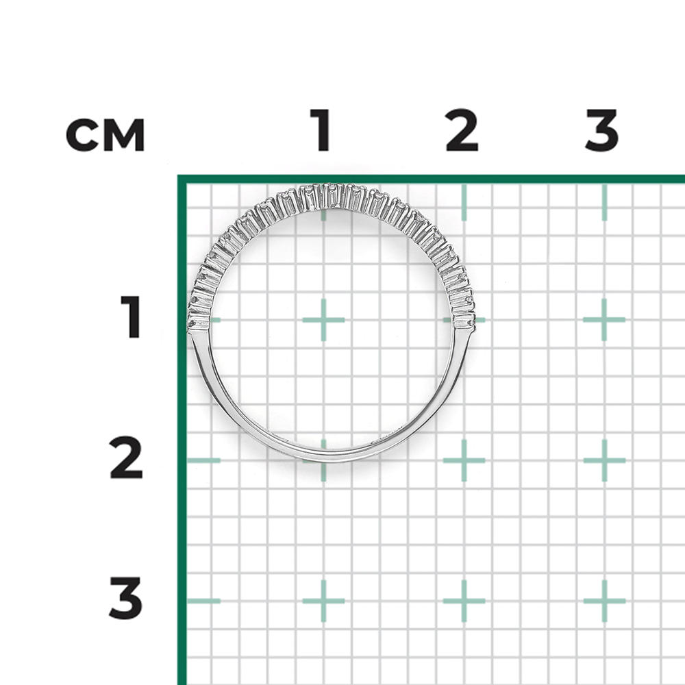 Кольцо из серебра с фианитами 01-0367-00-401-0200
