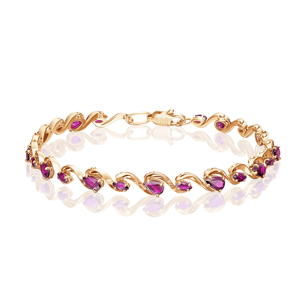 Браслет из красного золота с рубинами 05-0564-00-104-1110-30