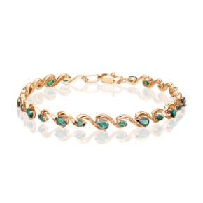 Браслет из красного золота с изумрудами 05-0564-00-103-1110-30