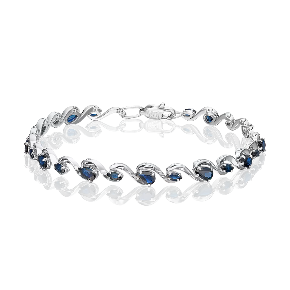 Браслет из белого золота с сапфирами 05-0564-00-102-1120-30