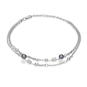 Браслет из серебра с жемчугом культивированным и фианитами 05-0593-00-302-0200-69