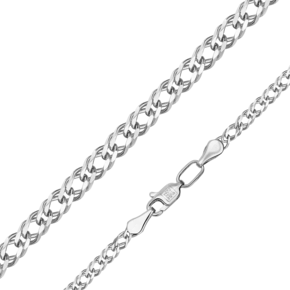 Цепь из белого золота с алмазной гранью (плетение «Двойной ромб») 21-0311-060-1120-17