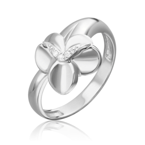 Кольцо из белого золота с бриллиантами