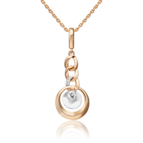 Подвеска «Энергия» из комбинированного золота с натуральными топазами white 03-3289-00-201-1111