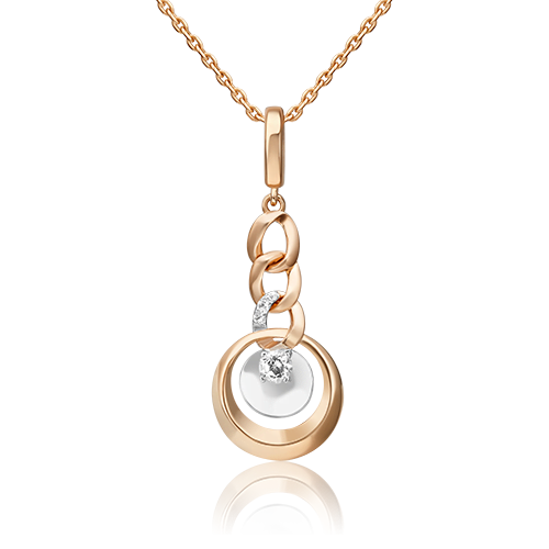 Подвеска «Энергия» из комбинированного золота с натуральными топазами white 03-3289-00-201-1111