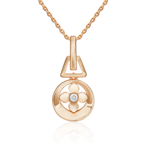 Подвеска из комбинированного золота с бриллиантом 03-3363-00-101-1111