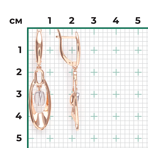 Серьги с английским замком из комбинированного золота 02-4922-00-000-1111