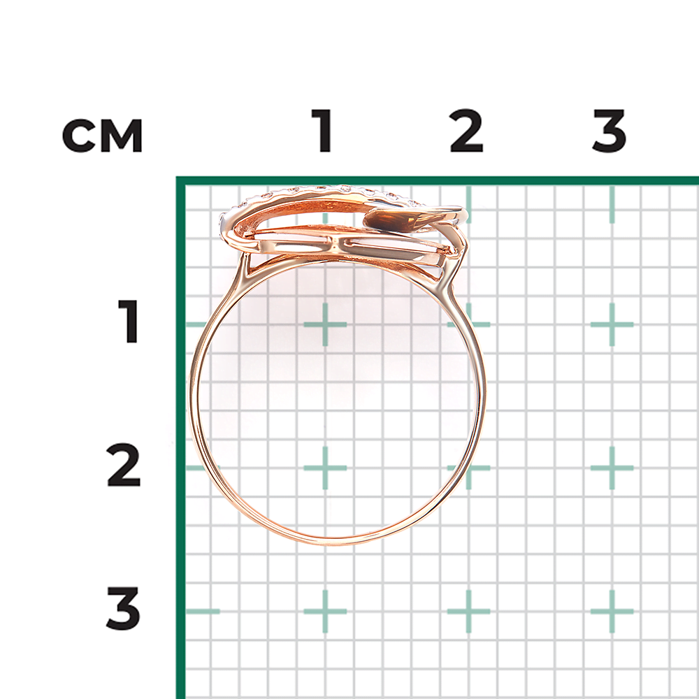 Кольцо из комбинированного золота с фианитами 01-5064-00-401-1111-48