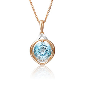 Подвеска из красного золота с топазом 03-2906-00-201-1110-46