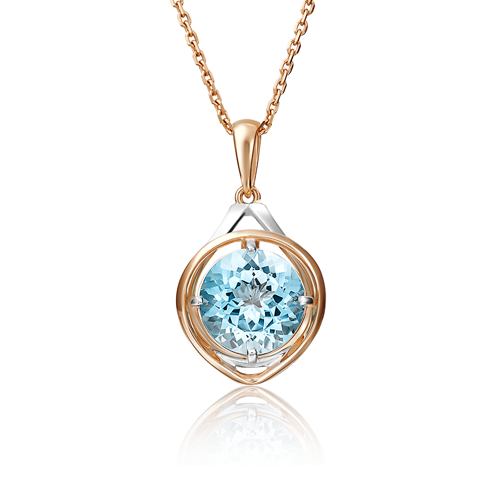 Подвеска из красного золота с топазом 03-2906-00-201-1110-46