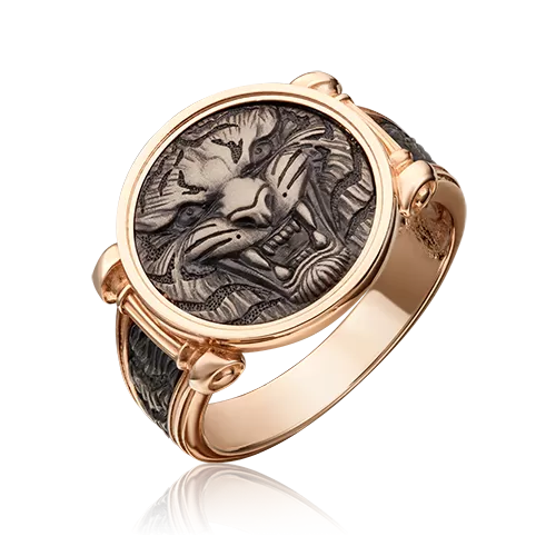 Печатка «Тигр» из комбинированного золота 01-5301-00-000-1111-42