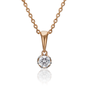 Подвеска из комбинированного золота с фианитом 03-2948-00-501-1111-38