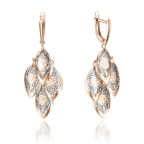 Серьги с английским замком из красного золота 02-3721-00-000-1110-48