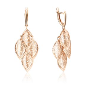 Серьги с английским замком из красного золота 02-3721-01-000-1110-48