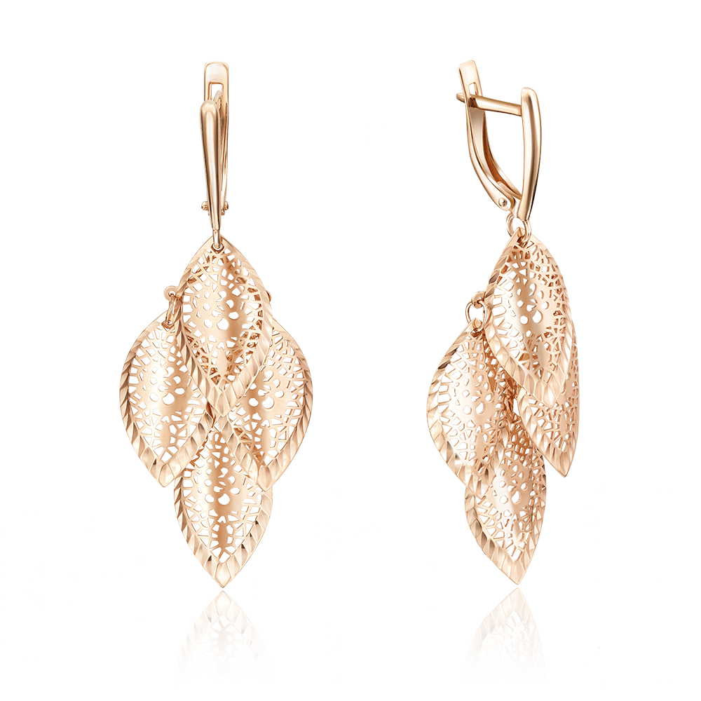 Серьги с английским замком из красного золота 02-3721-01-000-1110-48