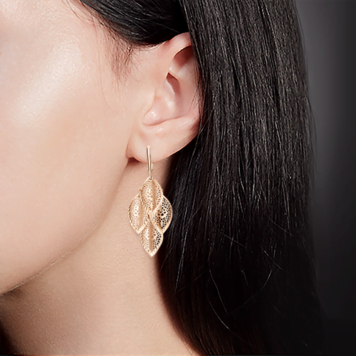 Серьги с английским замком из красного золота 02-3721-01-000-1110-48