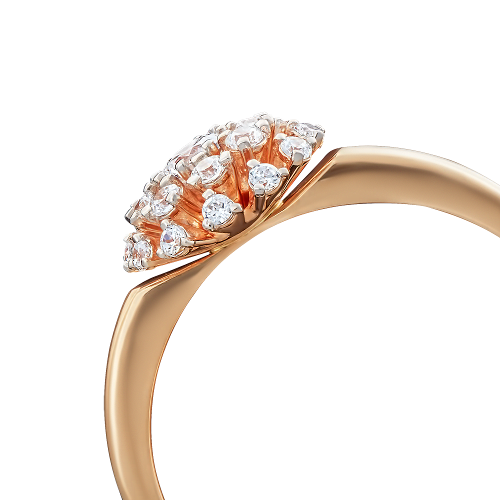 Кольцо из красного золота с бриллиантами 01-5007-00-101-1110-30