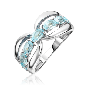 Кольцо из серебра с топазами 01-5865-00-201-0200