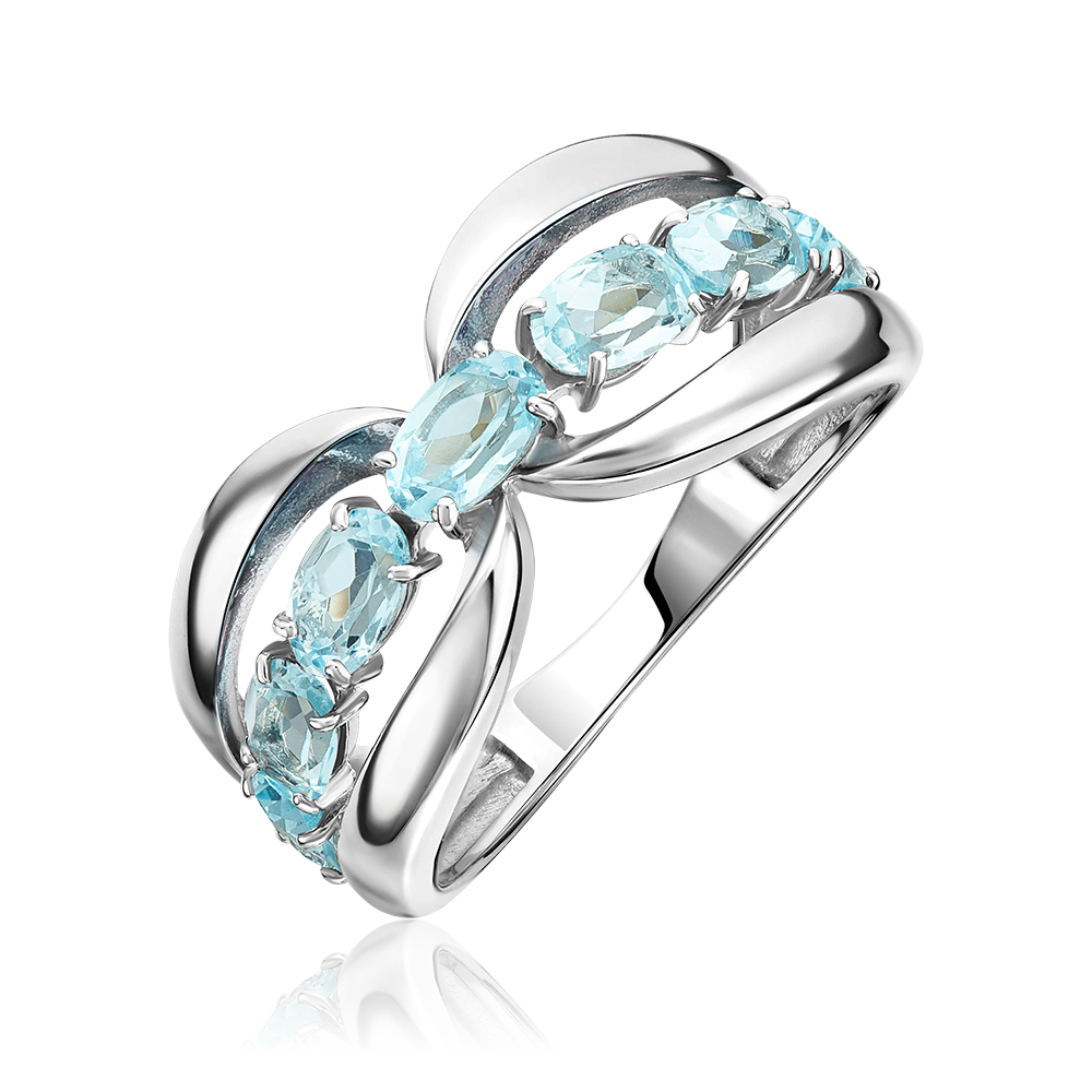 Кольцо из серебра с топазами 01-5865-00-201-0200