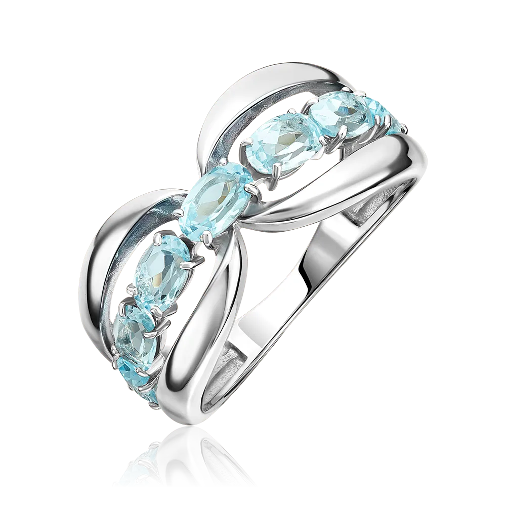 Кольцо из серебра с топазами 01-5865-00-201-0200