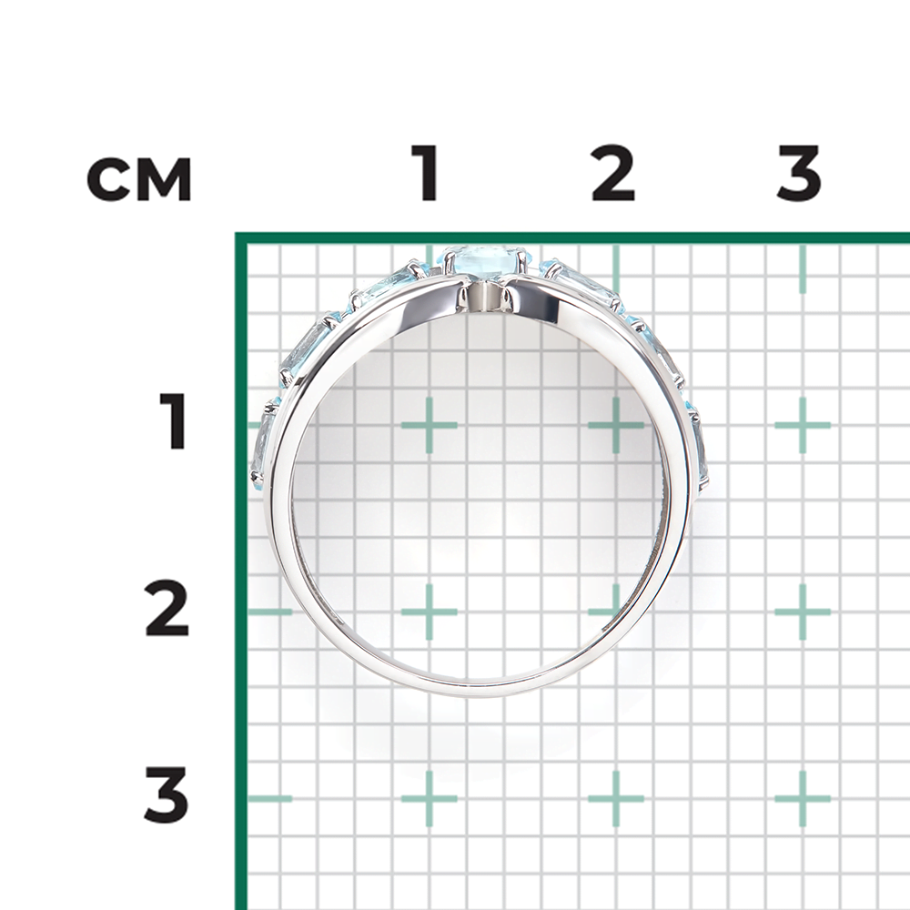 Кольцо из серебра с топазами 01-5865-00-201-0200