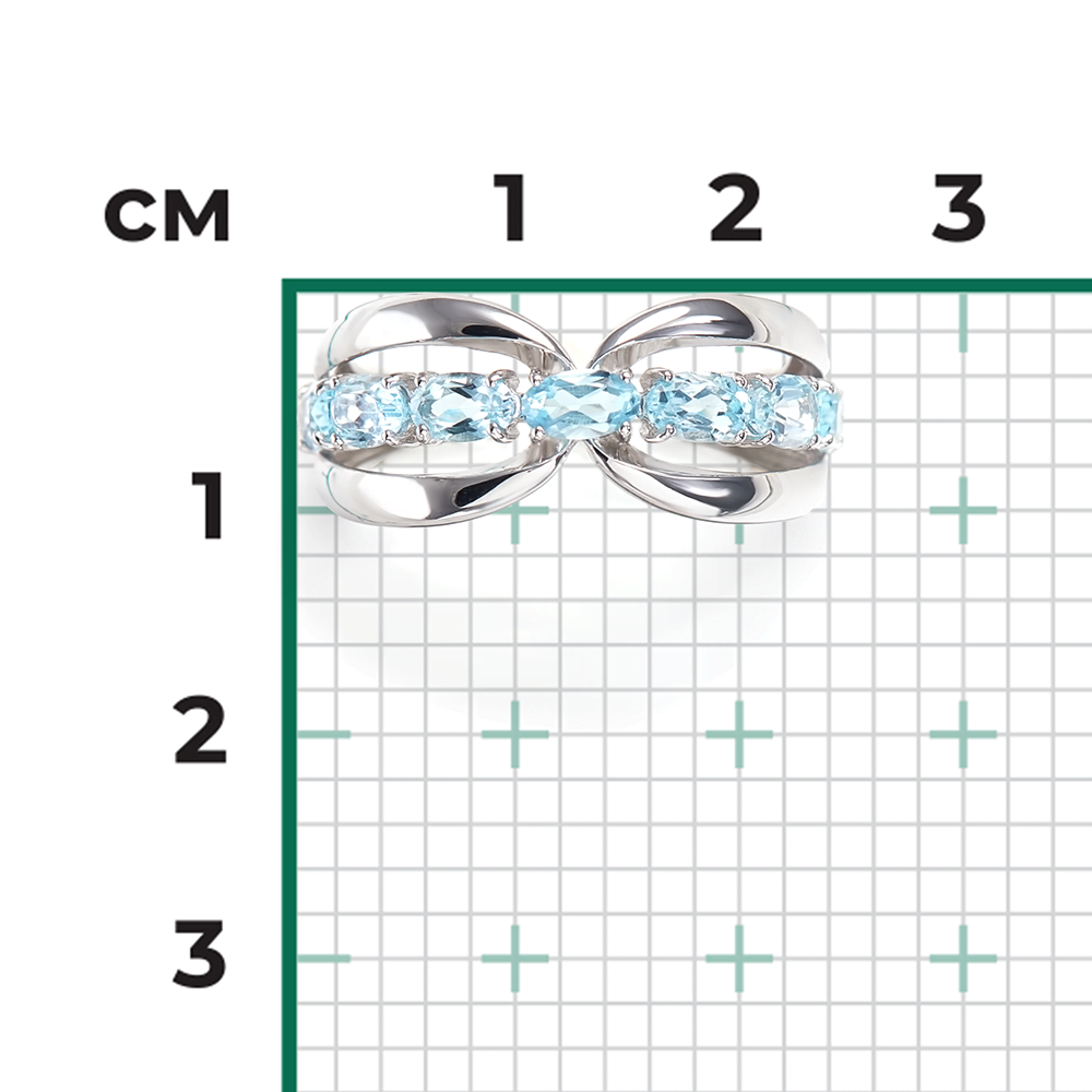 Кольцо из серебра с топазами 01-5865-00-201-0200