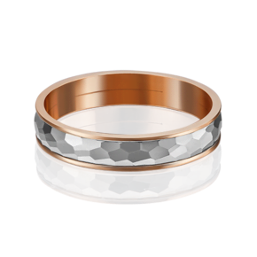 Обручальное кольцо из комбинированного золота с алмазной гранью 01-5267-00-000-1111