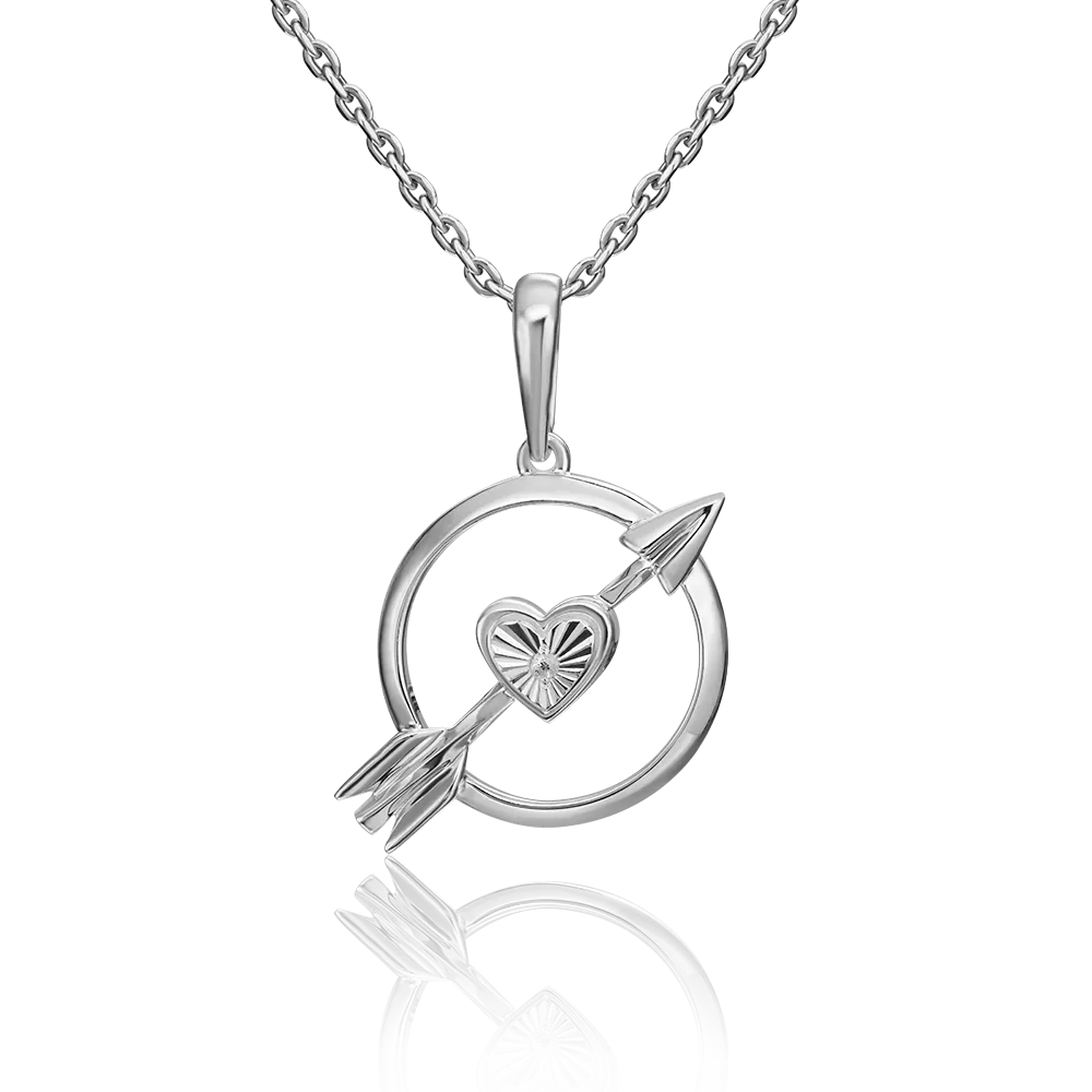 Подвеска «Стрела» из серебра с сапфиром 03-3177-00-102-0200-72