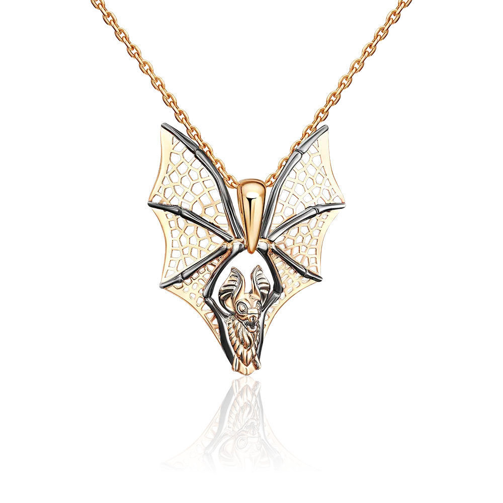 Подвеска «Летучая мышь» из красного золота 03-2610-00-000-1110-48