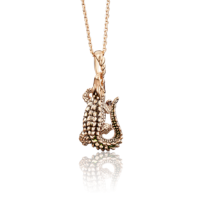 Подвеска «Крокодил» из красного золота с эмалью 03-2611-00-000-1110-25